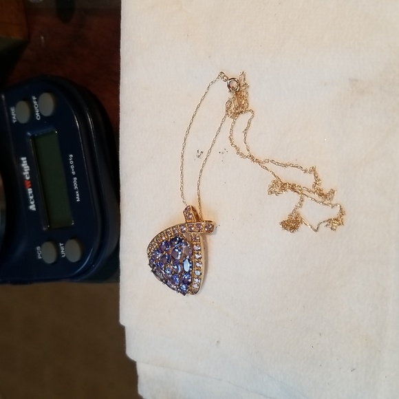 Tanzanite Large Pendant Slide 10kt gold - Picture 11 of 11